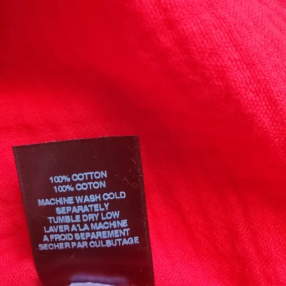Anthropologie faux button down mini skirt, 29", red - Picture 10 of 10